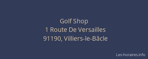 Golf Shop