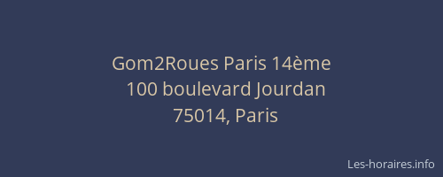 Gom2Roues Paris 14ème