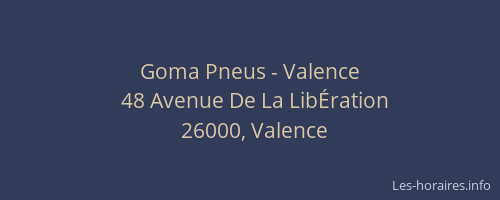 Goma Pneus - Valence