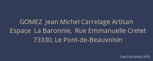 GOMEZ  Jean Michel Carrelage Artisan