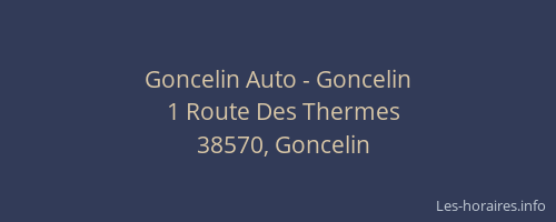 Goncelin Auto - Goncelin