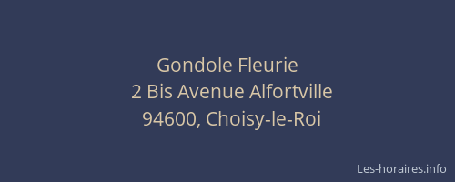 Gondole Fleurie