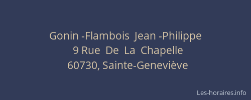 Gonin -Flambois  Jean -Philippe