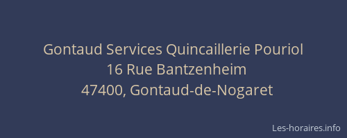Gontaud Services Quincaillerie Pouriol