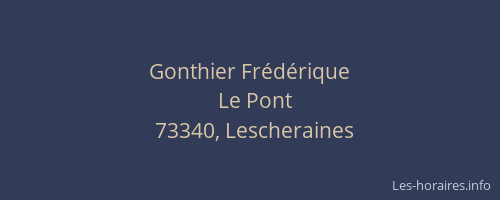 Gonthier Frédérique