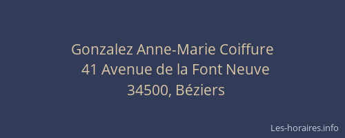 Gonzalez Anne-Marie Coiffure