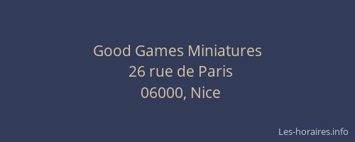 Good Games Miniatures