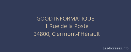 GOOD INFORMATIQUE