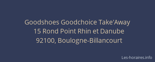 Goodshoes Goodchoice Take'Away