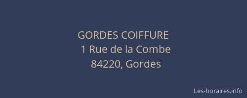 GORDES COIFFURE