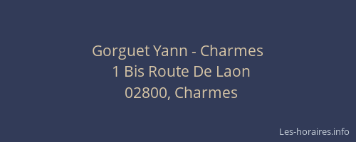 Gorguet Yann - Charmes
