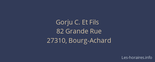 Gorju C. Et Fils