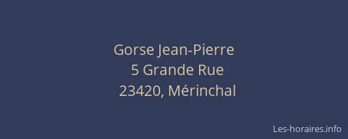 Gorse Jean-Pierre