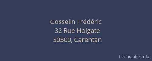 Gosselin Fr&eacute;d&eacute;ric