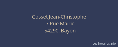 Gosset Jean-Christophe