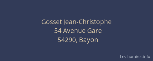 Gosset Jean-Christophe