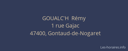 GOUALC'H  R&eacute;my