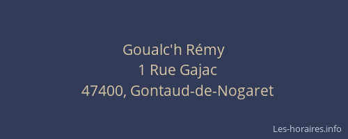 Goualc'h R&eacute;my