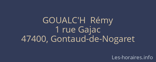 GOUALC'H  Rémy