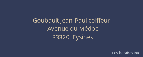 Goubault Jean-Paul coiffeur