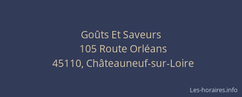 Go&ucirc;ts Et Saveurs