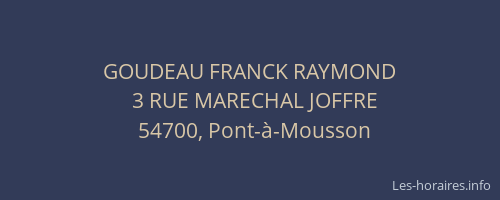 GOUDEAU FRANCK RAYMOND