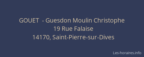 GOUET  - Guesdon Moulin Christophe