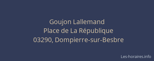 Goujon Lallemand