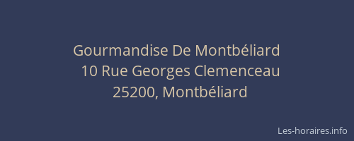 Gourmandise De Montbéliard
