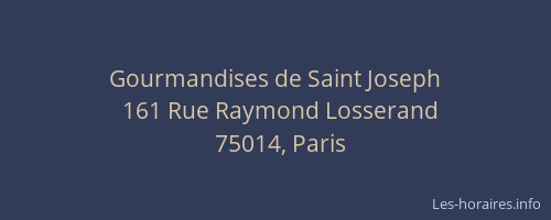 Gourmandises de Saint Joseph