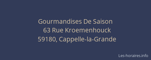 Gourmandises De Saison