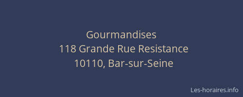 Gourmandises