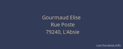 Gourmaud Elise