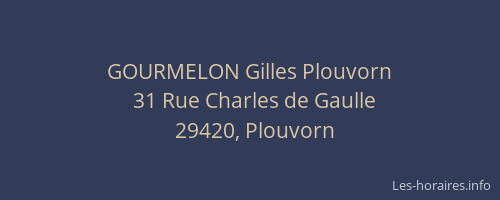 GOURMELON Gilles Plouvorn