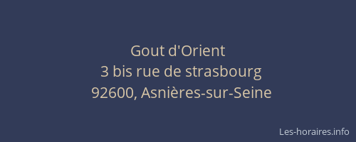 Gout d'Orient