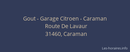 Gout - Garage Citroen - Caraman