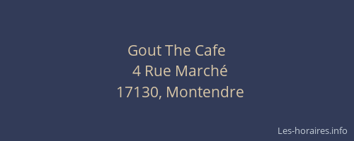 Gout The Cafe
