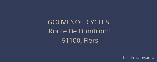 GOUVENOU CYCLES