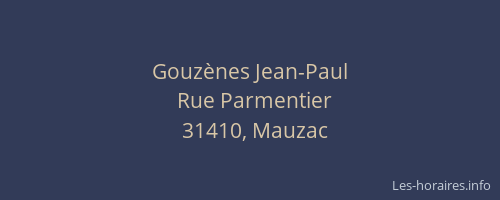 Gouzènes Jean-Paul
