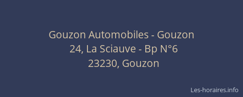 Gouzon Automobiles - Gouzon