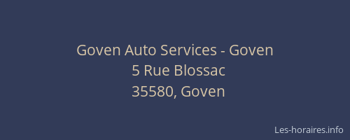 Goven Auto Services - Goven