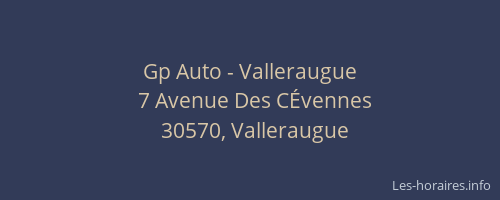 Gp Auto - Valleraugue