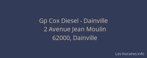 Gp Cox Diesel - Dainville