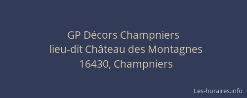 GP Décors Champniers