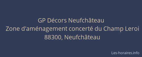 GP Décors Neufchâteau