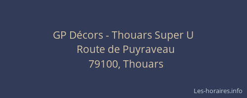 GP Décors - Thouars Super U