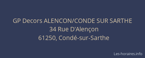 GP Decors ALENCON/CONDE SUR SARTHE