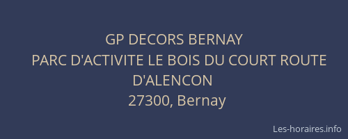 GP DECORS BERNAY