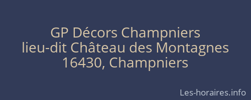 GP Décors Champniers