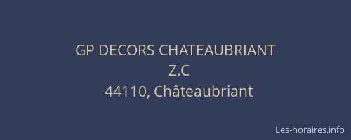 GP DECORS CHATEAUBRIANT
